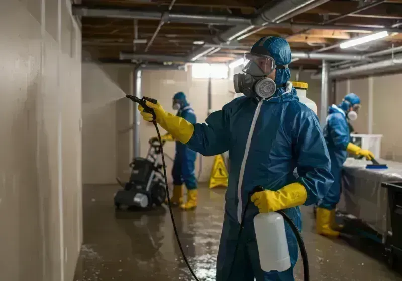 Basement Sanitization and Antimicrobial Treatment process in Portsmouth, RI